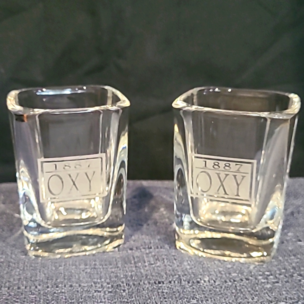 Set of 2 1887 Onyx Shot Glasses